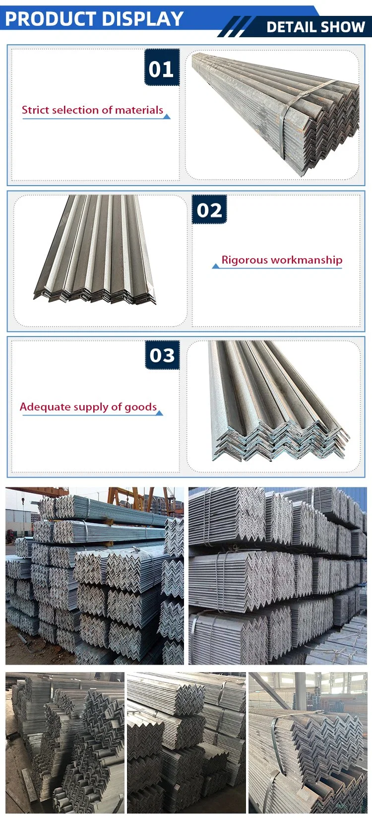 Carbon Galvanized Angle Steel with L I Shape Hot Rolled Cold Formed ASTM GB 100X100 S235jr S275jr A572 Gr50 Gr60 A36 Ss400 Standard Right Unequal Equal Mild